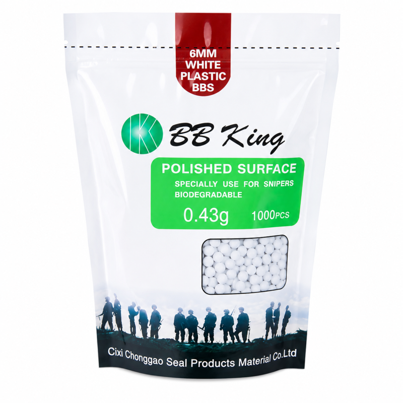 Страйкбольні кулі BB King BIO біорозкладні 0.43г 1000штук 6мм