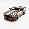 Дерев'яний 3D конструктор Muscle car GT 162 деталі (біла) 00639