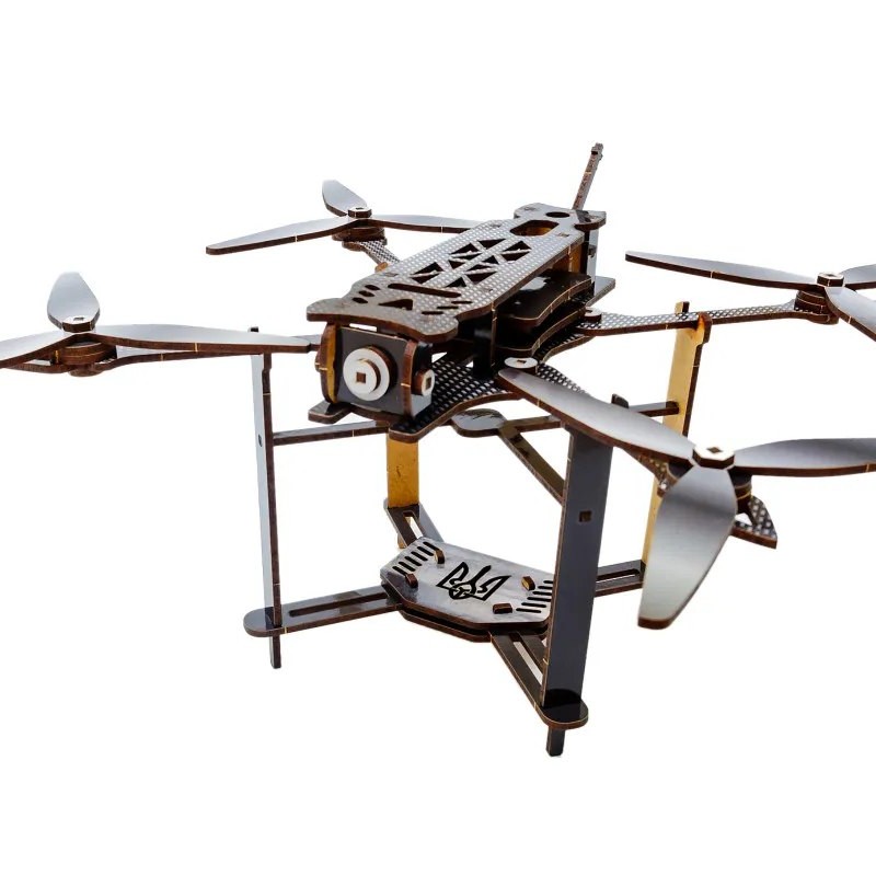 Дерев'яний 3D конструктор FPV "Дрон" 95 деталей 00923