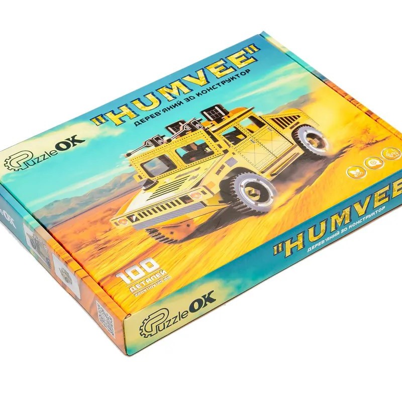 Дерев'яний 3D конструктор "Humvee"	100 деталей 00927