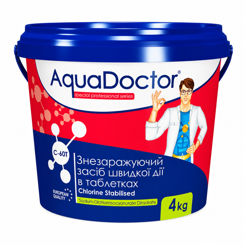 Хлор AquaDoctor C-60T 4 кг у таблетках 20 г 017451