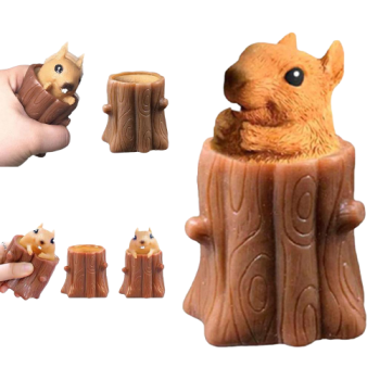 Игрушка антистресс Фуфлик - Выпрыгивающая белка 6х6 см  0300