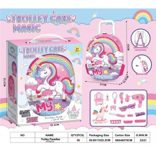 Дитяча валіза-рюкзак на колесах G485985-017 «My Magic Поні» з ігровим набором