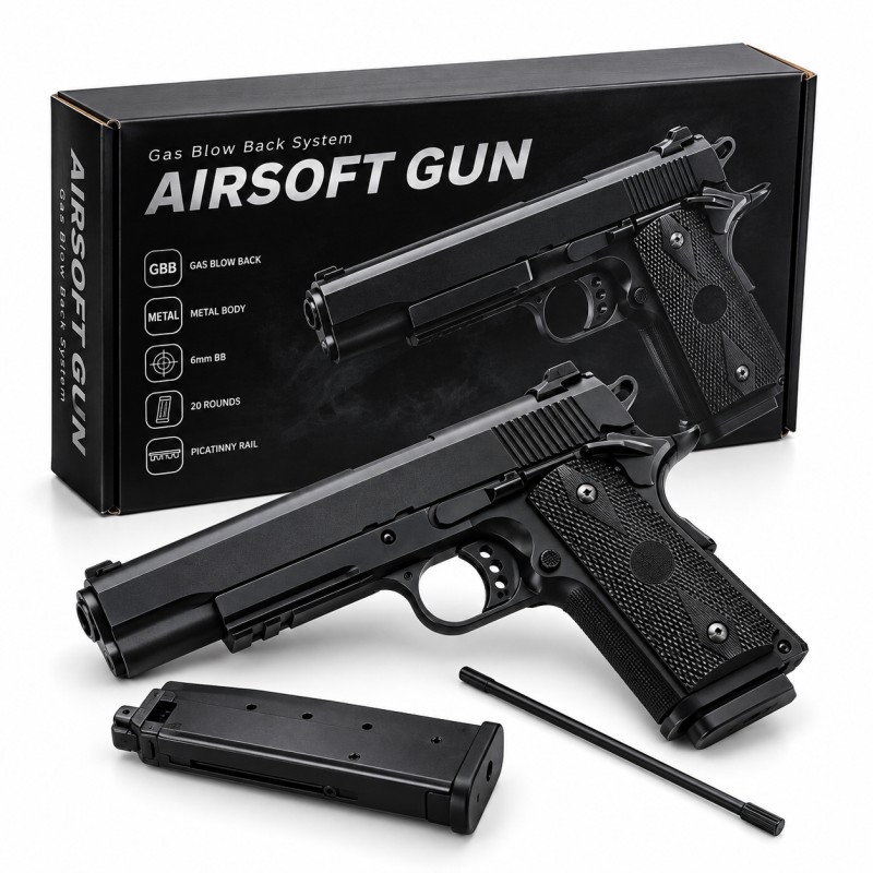 Страйкбольний пістолет VIGOR VG2 металевий, Colt 1911A1, 6 мм BB, магазин на 20 кульок