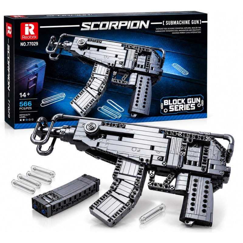 G255963-77029 Конструктор Reobrix UZI, модель із будівельних блоків, 566 деталей
