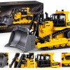 1700  Бульдозер металевий HUINA 1:50 гусеничний з рухомим відвалом