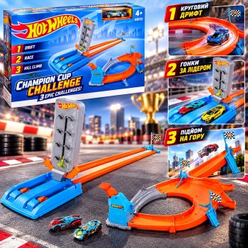 Ігровий трек Hot Wheels GBF81 «Боротьба за кубок Чемпіона» з машинкою, 3 випробування