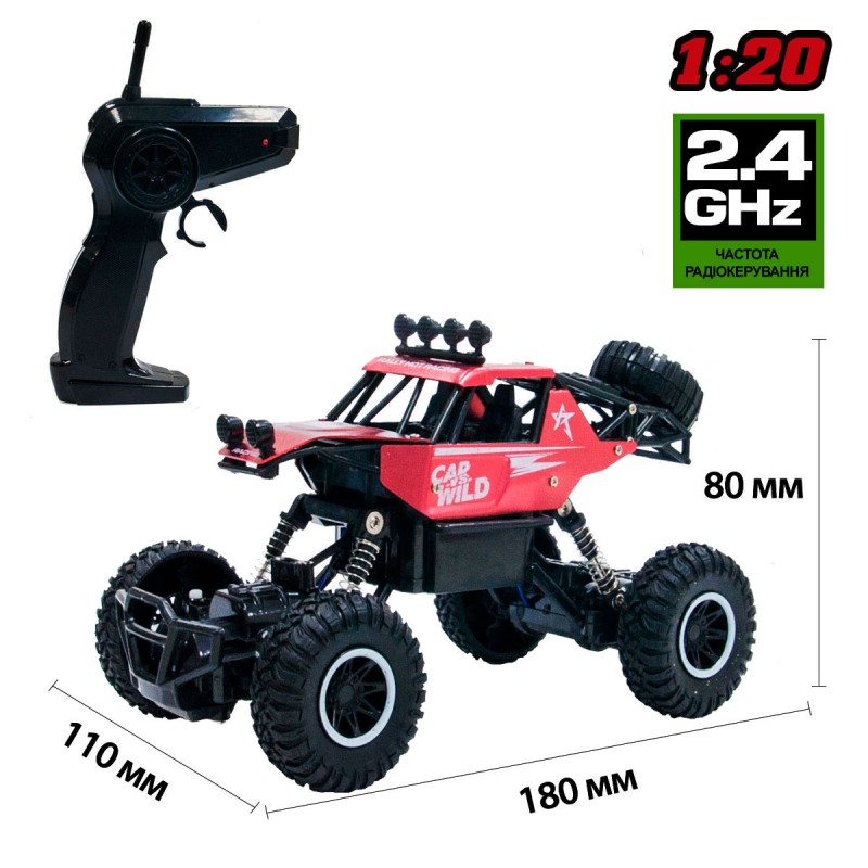 Машинка на радіокеруванні SL-109AR OFF-ROAD CRAWLER CAR VS WILD, металевий корпус, 1:20, червона