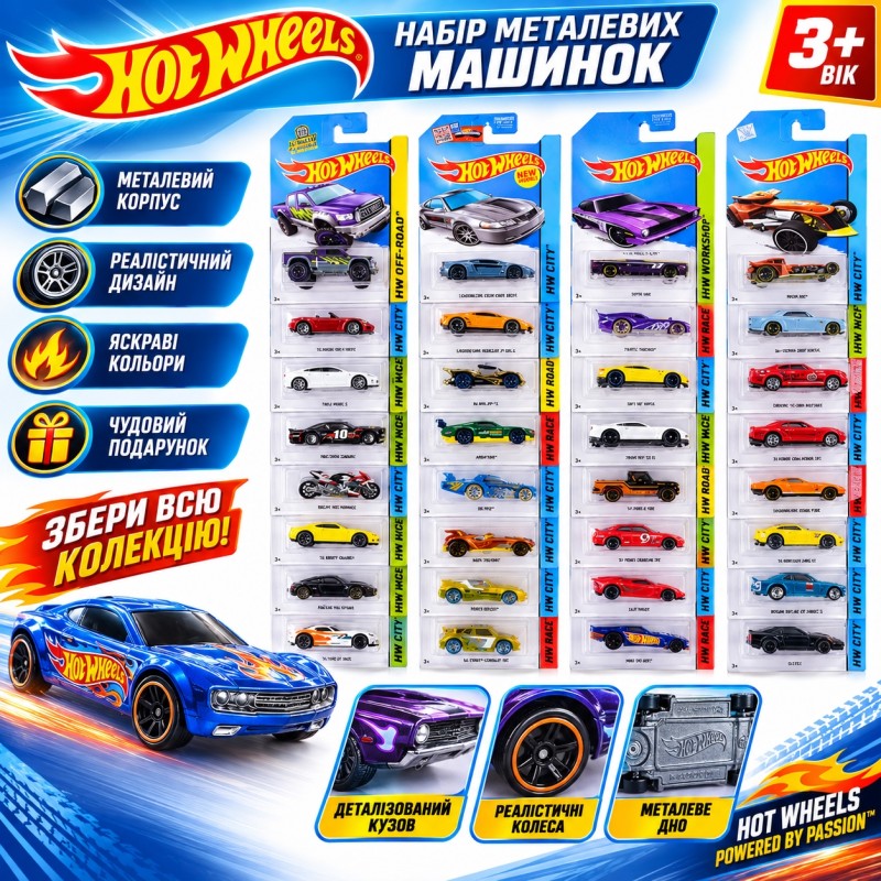 W171-C4982 Машинка Hot Wheels Original, лита модель 1:64