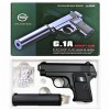 Страйкбольний металевий пістолет Galaxy G1A Colt 25, 6 мм, чорний, з імітатором глушника