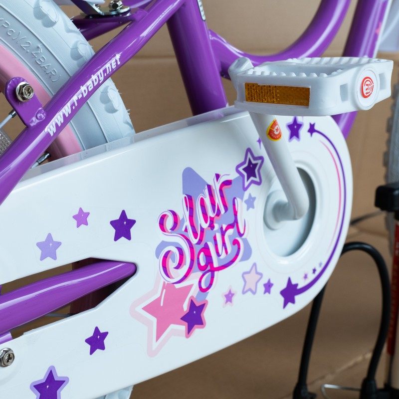 RB20G-1 ВЕЛОСИПЕД ДИТЯЧИЙ ROYAl BABY STARGIRL ФІОЛЕТОВИЙ 20 ДЮЙМІВ, БЕЗ БОКОВИХ КОЛІС
