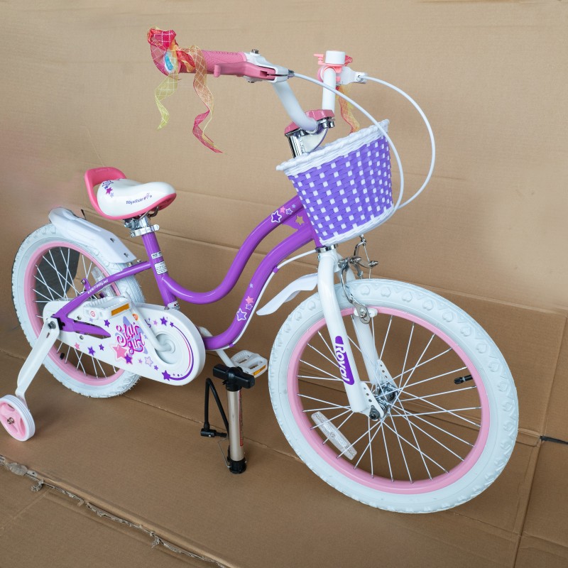 RB20G-1 ВЕЛОСИПЕД ДИТЯЧИЙ ROYAl BABY STARGIRL ФІОЛЕТОВИЙ 20 ДЮЙМІВ, БЕЗ БОКОВИХ КОЛІС