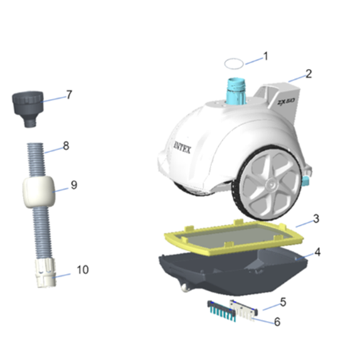 Автоматичний очисник дна басейнів Intex 28007, 3 785 ÷ 5 678 л/год