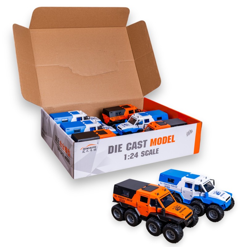 G458918-24212 SHAMAN CONQUERORS CAR 1:24, 8x8 ATV, 3 кольори, підсвічування фар, реалістичні звуки