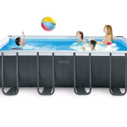 Intex 26364 каркасний басейн 732 х 366 х 132 см (фільт-насос 7 900 л/год, драбина, тент, підстилка)