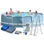 Каркасний басейн Intex 26726 457 x 122 см (картриджний фільтр 3 785 л/год), сходи, тент, підстилка