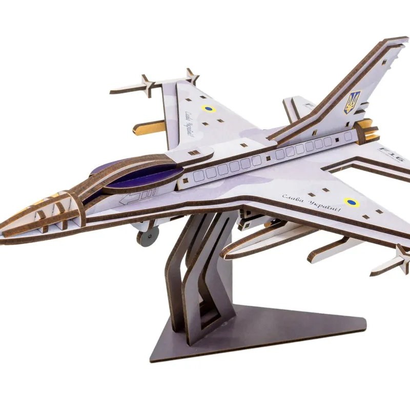 Дерев'яний 3D конструктор "F16" 79 деталей 26913