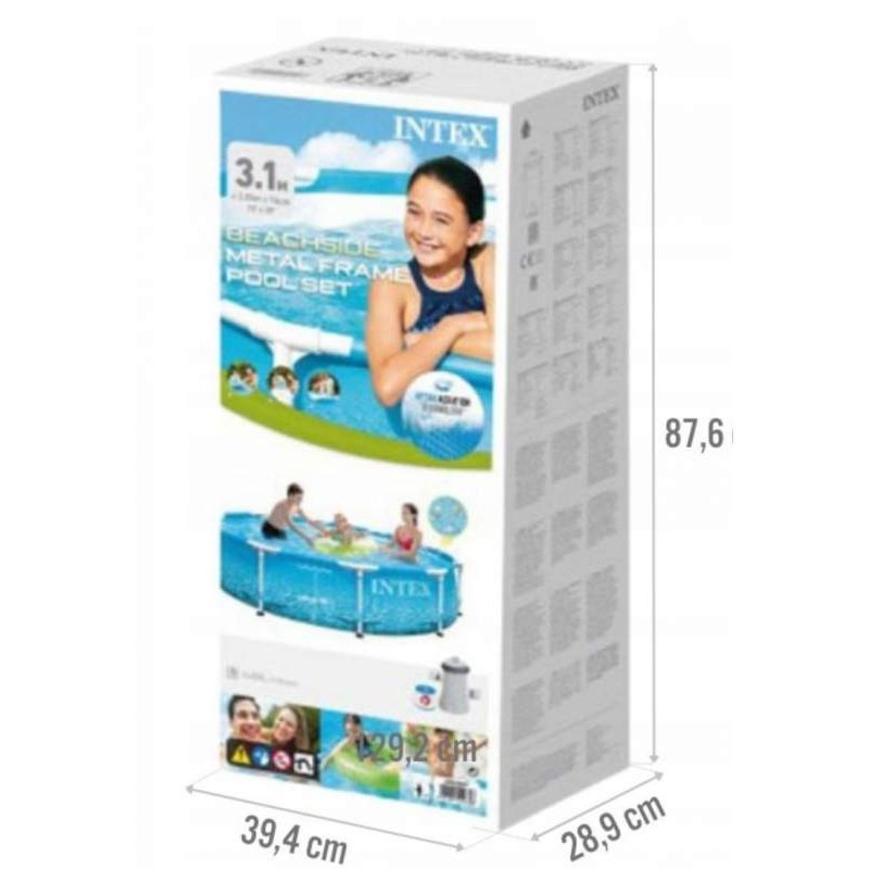 Intex 28208, каркасний басейн 305 x 76 см (картриджний фільтр 1250 л/год)