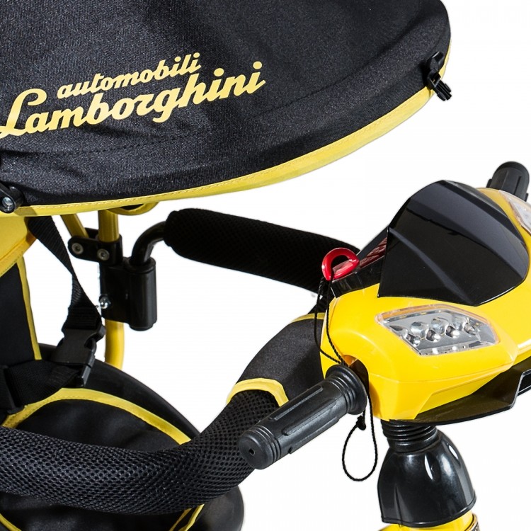 Дитячий триколісний велосипед Lamborghini 2000 Ж колеса на піні, фара, ключ запалювання