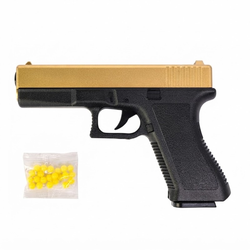 Дитячий металевий страйкбольний пістолет VIGOR V313 Tan Glock G17 (6 мм BB)