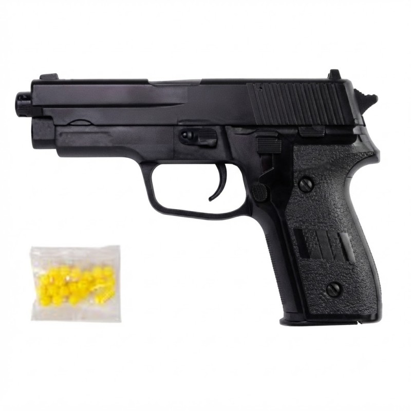 Дитячий металевий страйкбольний пістолет VIGOR V12 Sig Sauer P226 (6 мм BB, чорний)
