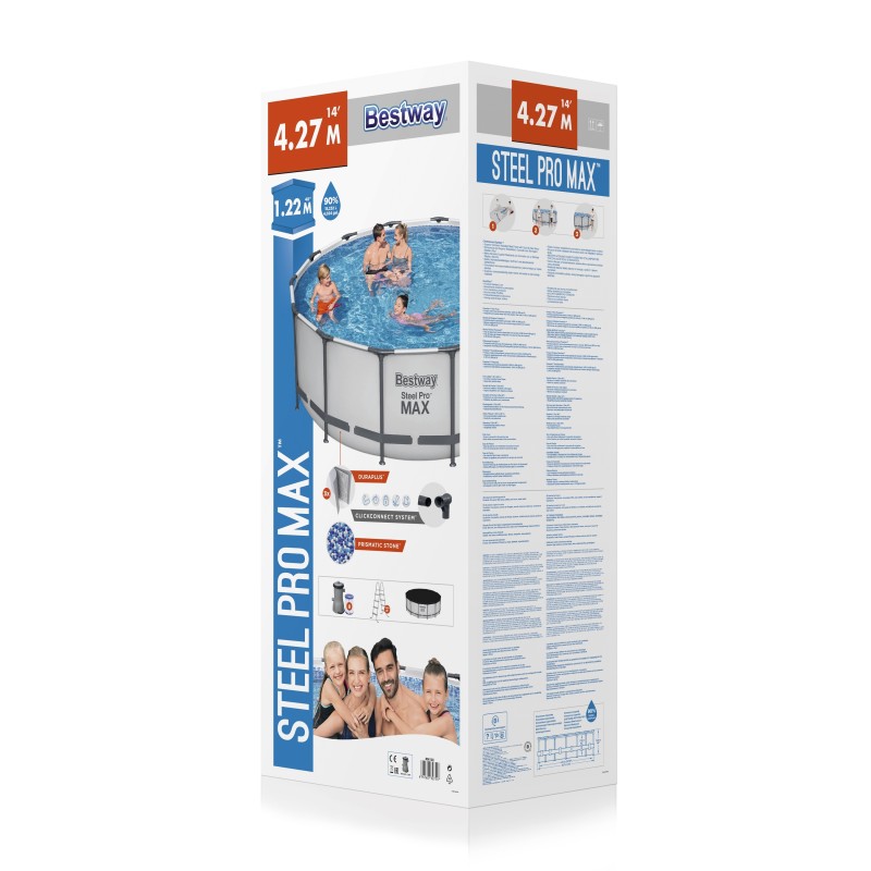 5612X  Каркасний басейн Bestway  427х122 см з картриджним фільтром, тентом і драбиною