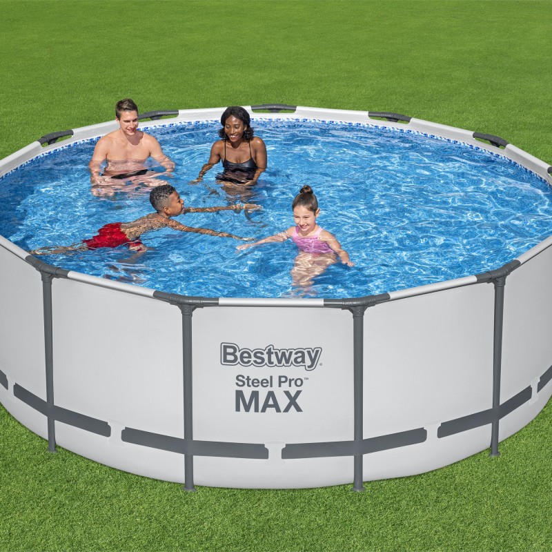 Каркасний басейн Bestway 5618W 396х122 см, з картриджним фільтром, сходами і захисним тентом