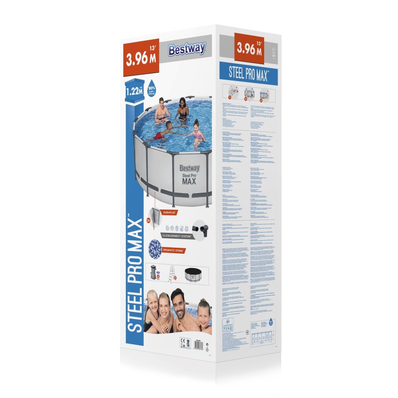 Каркасний басейн Bestway 5618W 396х122 см, з картриджним фільтром, сходами і захисним тентом
