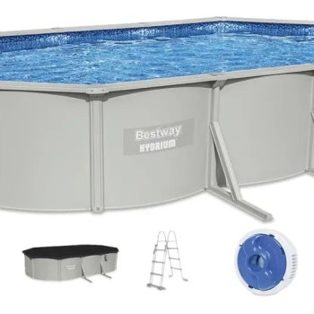 56369 Сталевий басейн Bestway, 610 x 360 x 122 см (6 056 л/год, тент, підстилка, драбина, дозатор, скіммер)