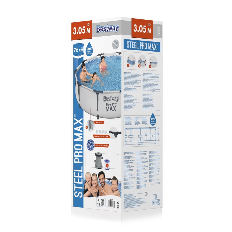 56408 Басейн каркасний у комплекті Steel Pro MAX 3.05m x 76cm із фільтр-насосом