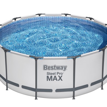 Каркасний басейн Bestway 56420 розмір 366х122 з картриджем і фільтром, зі сходами