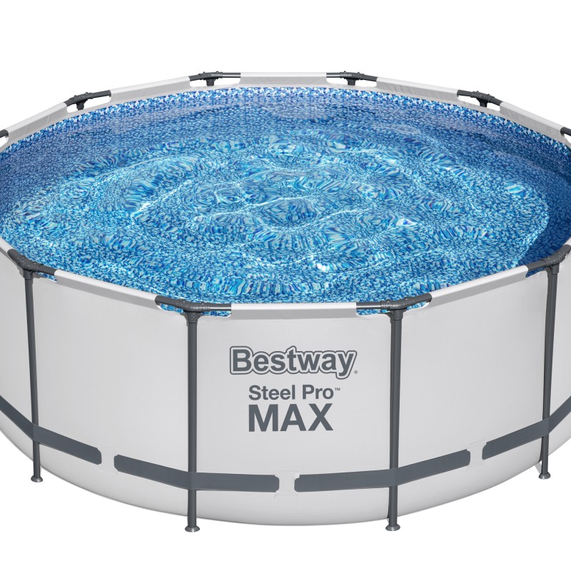 Каркасний басейн Bestway 56420 розмір 366х122 з картриджем і фільтром, зі сходами
