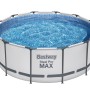 Каркасний басейн Bestway 56420 розмір 366х122 з картриджем і фільтром, зі сходами