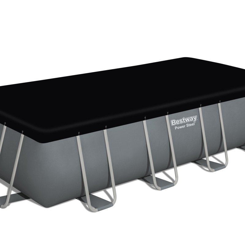56456 Басейн каркасний прямокутний у комплекті Bestway 4.12m x 2.01m x 1.22m (2 006 л/год, драбина)