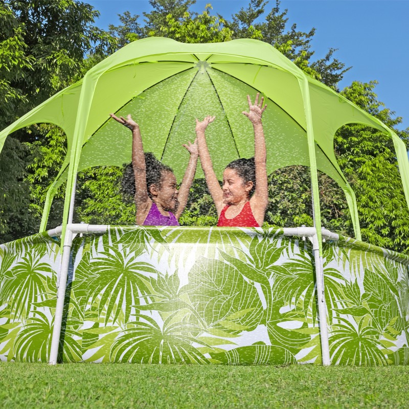 56432 Басейн Bestway 8' x 20"/2.44m x 51cm з водяним розпилювачем під куполом.