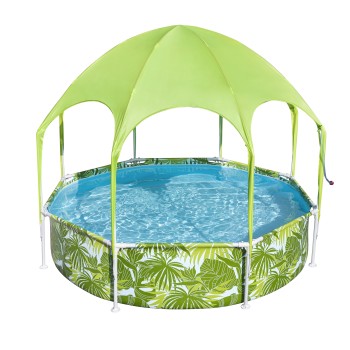 56432 Басейн Bestway 8' x 20"/2.44m x 51cm з водяним розпилювачем під куполом.