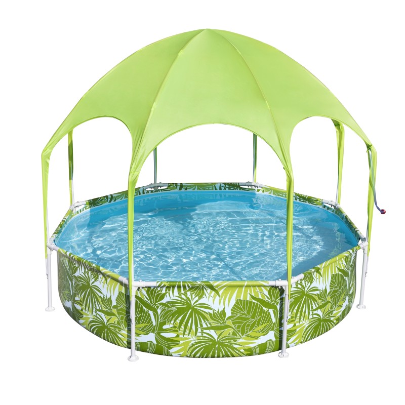 56432 Басейн Bestway 8' x 20"/2.44m x 51cm з водяним розпилювачем під куполом.