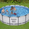 56438 Каркасний басейн Bestway 457х122 см з картриджним фільтром і драбиною і тентом