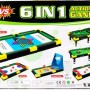 Настільна гра 6 в 1 (більярд-2 види, футбол, хокей, баскетбол)  6877