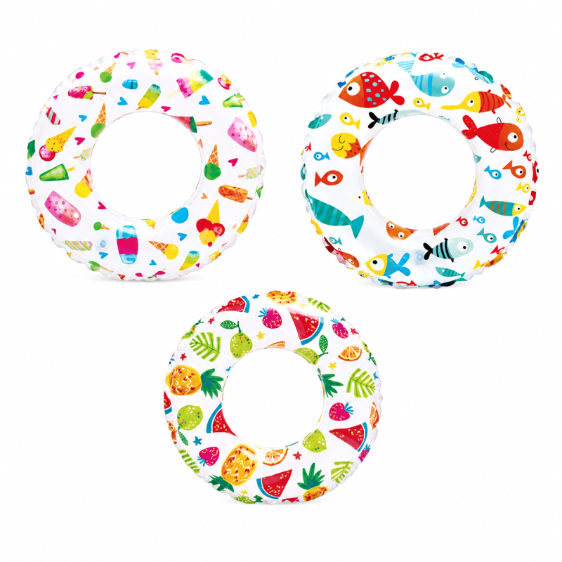 Надувне коло Intex 59241 Lively Print Swim Rings 61 см