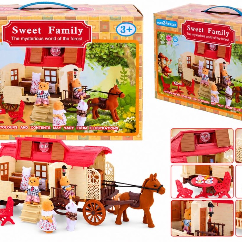 Животные флоксовые Happy Family 1505 Домик передвижной