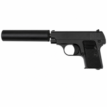 Страйкбольний пістолет Galaxy G1A Colt 25 з глушником (метал, чорний)