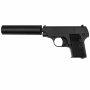 Страйкбольний пістолет Galaxy G1A Colt 25 з глушником (метал, чорний)