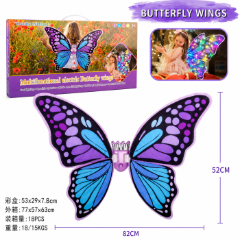G525214-D2402-4A Казковий дитячий костюм «Синій метелик» Angel Wings зі світними електричними крилами