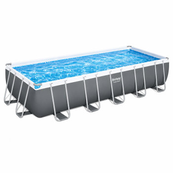 Каркасний басейн Bestway 5612B, 640 × 274 × 132 см з пісочним фільтр-насосом 5 678 л/год, тентом, сходами та дозатором