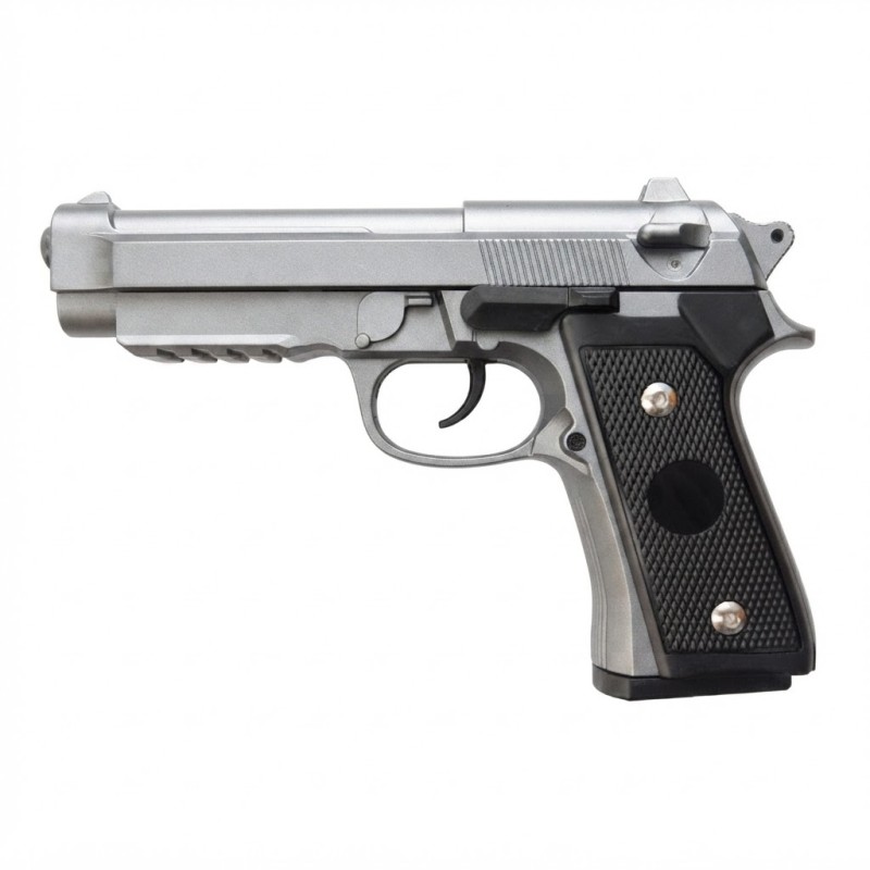 Металевий страйкбольний пістолет VIGOR V22 Silver Grey Beretta M9 (6 мм BB)