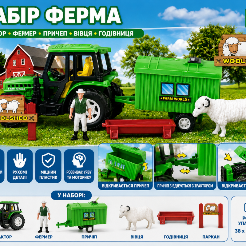 0447 Інерційний ігровий набір «Ферма»