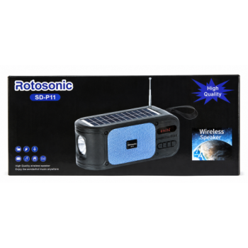 Радіо-ліхтарик SD-P11 з сонячною панеллю, Bluetooth та акумулятором