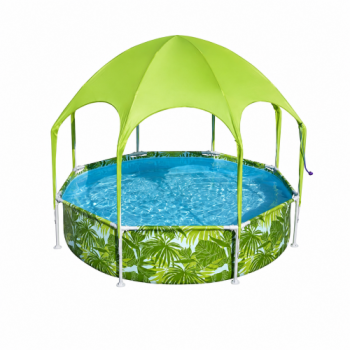 Каркасний басейн Bestway 56432 Splash-in-Shade 244 × 51 см з тентом і розпилювачем, 1688 л