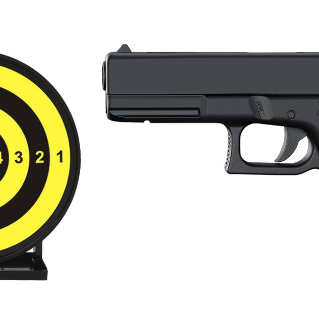 C1-7 Пістолет GLOCK G17 Vigor метал + мішень 6.5 дюймів+ кулі 0.12г 1000шт
